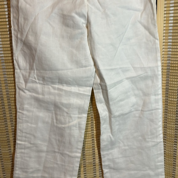 Charter Club Pant Shop Linen Cotton Drawstring Waistband Winter White Pants 8 - Picture 10 of 14